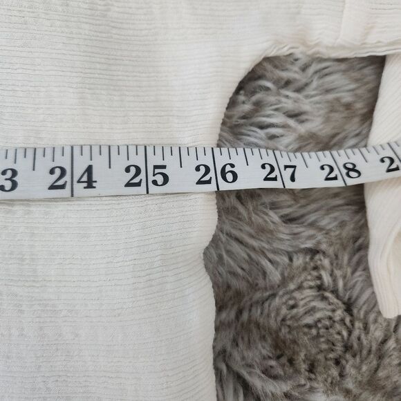 Alfani Square Neck 3/4 Sleeve Textured White Blouse Women's Size Small - Picture 9 of 11